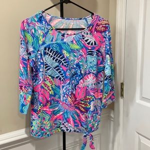 Lilly Pulitzer Size M Tie Front Knit Top
